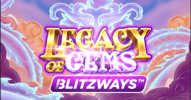Logo for Legacy of Gems Blitzways, an online slot from Play'n GO
